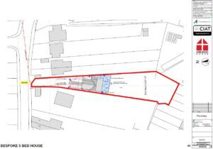 Scheme design site plan for Bespoke Dan-Wood timber frame new build house