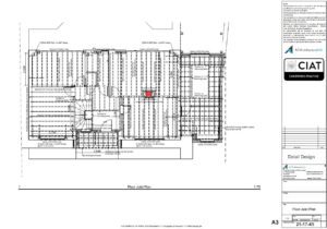 Detail design floor joist plan for extended bungalow into 2 storey house