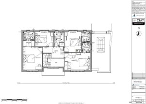 Detail design floor plan for extended bungalow into 2 storey house