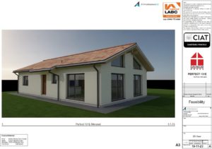 Scheme design front view for Dan-Wood timber frame new build house